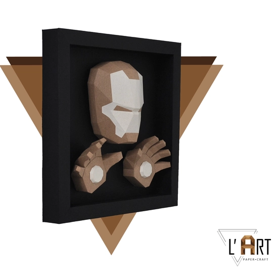 Quadro Homem de Ferro Papercraft