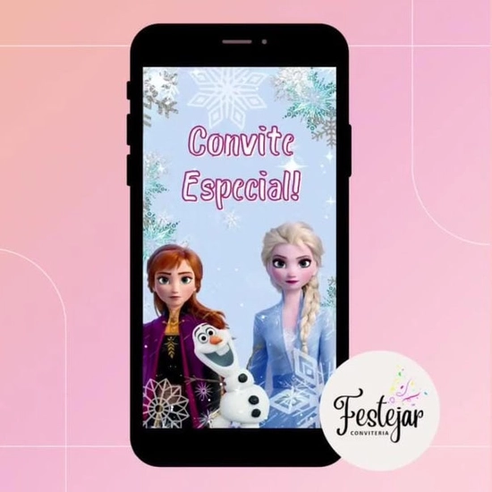 Video Convite Animado Frozen 2 Digital